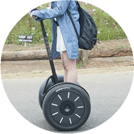 While riding a Segway